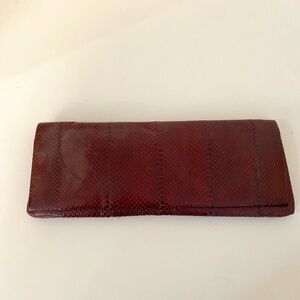 NWOT burgundy clutch
